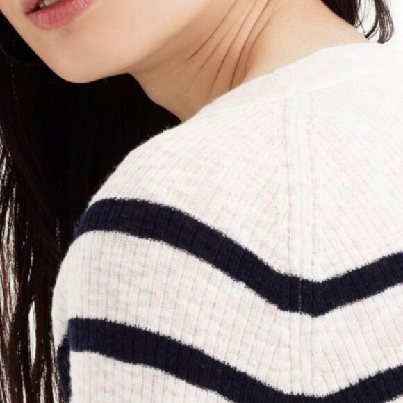 NWT J. Crew Vivian Stripe Side Button Sweater XXS - Picture 4 of 6